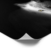 De Wolf, moderne, zwarte en witte foto, Poster (Hoek)