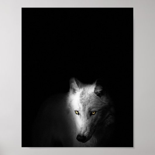 De Wolf, moderne, zwarte en witte foto, Poster (Voorkant)