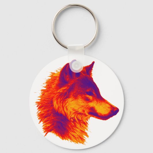 de WOLF-schaduwen Sleutelhanger (Voorkant)