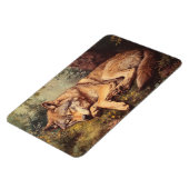 De wolf slaapt in het bos magneet (Linkerzijde)