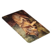 De wolf slaapt in het bos magneet (Rechterzijde)