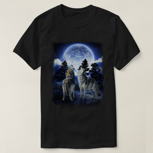 De Wolf van de Mannen in de bergen (Amerikaans) T-shirt (Design voorkant)
