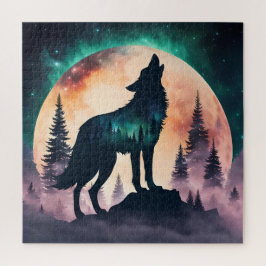 De wolf van de volle maan legpuzzel