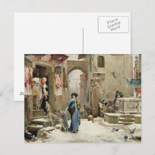 De Wolf van Gubbio, 1877 Briefkaart (Voorkant / Achterkant)