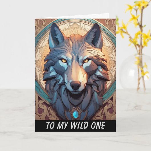 De Wolf verjaardagskaart Kaart (Gele Bloem)