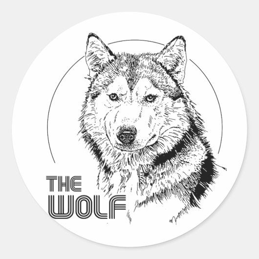 DE WOLF VINTAGE RONDE STICKER (Voorkant)