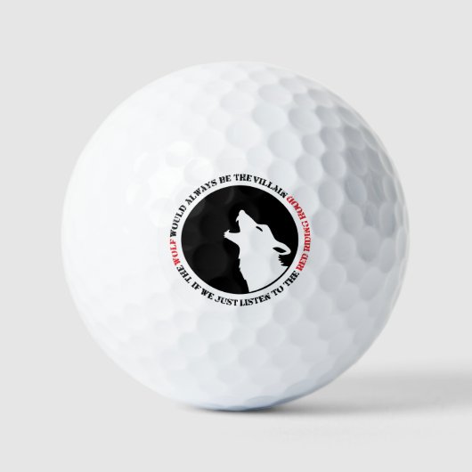 De wolf zou altijd de schurk zijn golfballen (Voorkant)