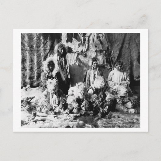 De Wolfdans van de Kaviagamutes Briefkaart (Voorkant)