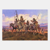 "De Wolfmen" van Charles M Russell Inpakpapier Vel (Voorkant 2)