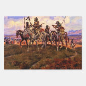 "De Wolfmen" van Charles M Russell Inpakpapier Vel (Voorkant)