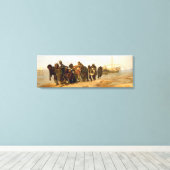 De Wolga Boatmen van Ilya Repin verpakt Canvas (Insitu (Houten vloer))