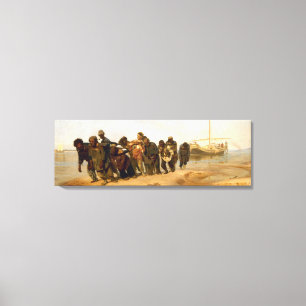 De Wolga Boatmen van Ilya Repin verpakt Canvas