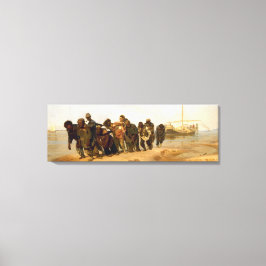 De Wolga Boatmen van Ilya Repin verpakt Canvas Afdruk