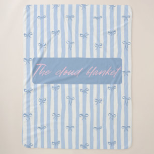 De wolk deken blauwe strikken fleece deken