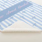 De wolk deken blauwe strikken fleece deken (3/4)