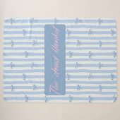 De wolk deken blauwe strikken fleece deken (Voorkant (horizontaal))