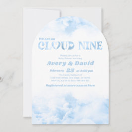 De wolk Negen donzige wolk Baby Boy Shower Kaart