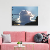 de wolk van de onderkant blokkeert de zon canvas afdruk (Insitu (Woonkamer))