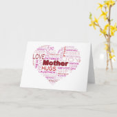 De Wolk van Word van de moeder in het Wenskaart Kaart (Gele Bloem)