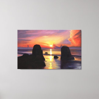 De wolken doorbreken canvas afdruk