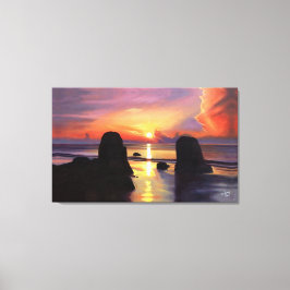 De wolken doorbreken canvas afdruk