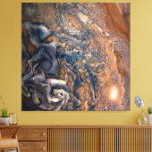 De wolken van Planet Jupiter dicht Canvas Afdruk (Insitu (Woonkamer))