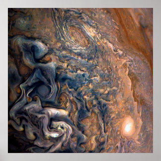 De wolken van Planet Jupiter dicht Poster