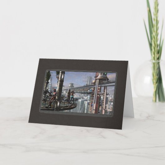 De wolken zullen weldra door het Wenskaart rollen Kaart (Voorkant)