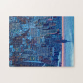 De wolkenkrabbers van Manhattan zijn verlicht Legpuzzel (Horizontaal)