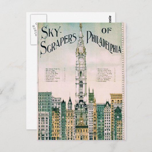 De wolkenkrabbers van Philadelphia Briefkaart (Voorkant / Achterkant)