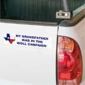 DE WOLL CAMPAIGN BUMPERSTICKER (Op Truck)