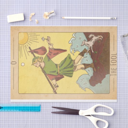 De wollige arcana tarotkaarthond in nood tissuepapier (Craft)