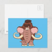 De Wollige Mammoet van de cartoon Briefkaart (Voorkant / Achterkant)