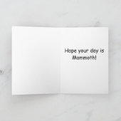 De wollige MammoetKaart van de Verjaardag Kaart (Binnen)