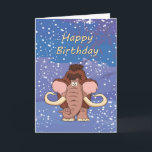 De wollige MammoetKaart van de Verjaardag Kaart<br><div class="desc">Deze leuke cartoonMammoet brengt wensen voor een wilde en wollige verjaardag.  Zeker een klap met jonge en oude gelijk te zijn.  Verander de binnentekst om uw behoeften aan te passen.  De Grafiek Factory.com van het afbeelding ©</div>