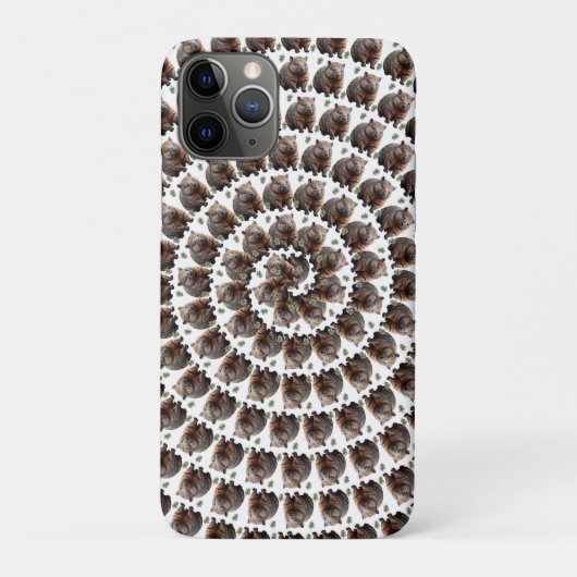 De Wombat Whirl: Een spiraal van verwondering, Case-Mate iPhone Case (Achterkant)