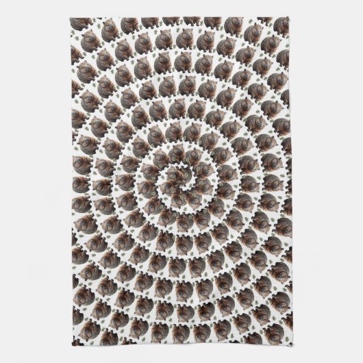 De Wombat Whirl: Een spiraal van verwondering, Theedoek (Verticaal)