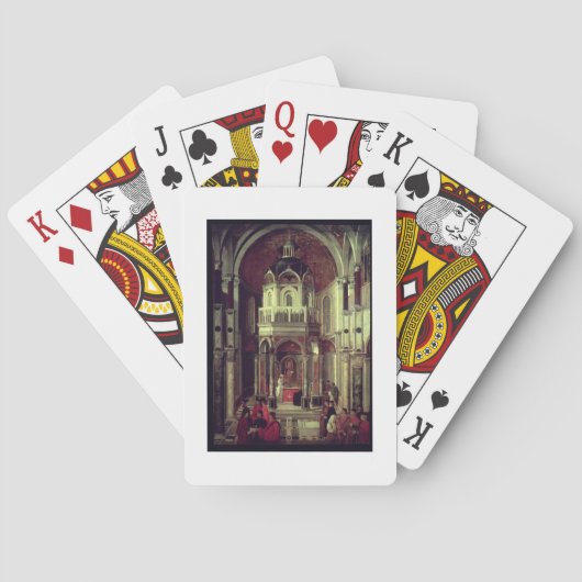 De wonderbaarlijke genezing van Pietro de' Ludovic Speelkaarten (Achterkant)