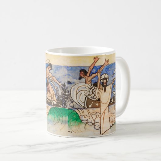 De wonderbaarlijke vangst van vis Jan Toorop Koffiemok (Voorkant rechts)