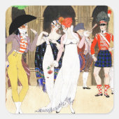 De wonderen in het koninklijk paleis vierkante sticker (Voorkant)