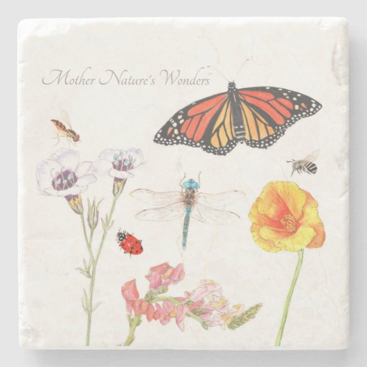 De wonderen van Moeder Natuur Stenen Onderzetter (Voorkant)