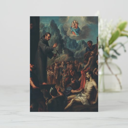 De wonderen van Saint Salvador van Horta Feestdagenkaart (Staand voorkant)