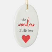 De wonderen van zijn liefde kerst ornament (Rechts)