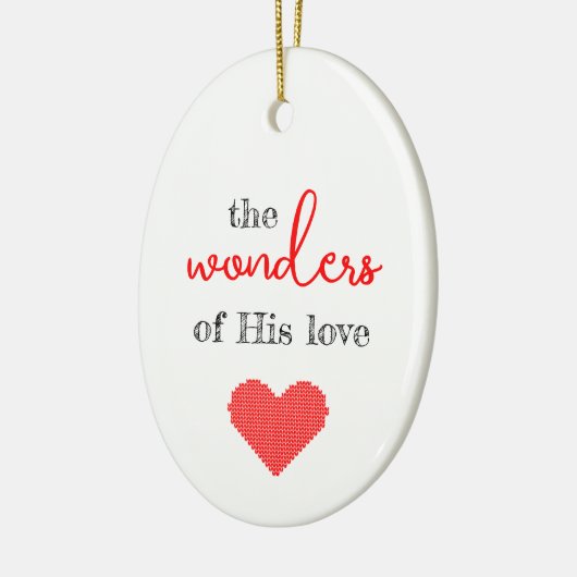 De wonderen van zijn liefde kerst ornament (Links)