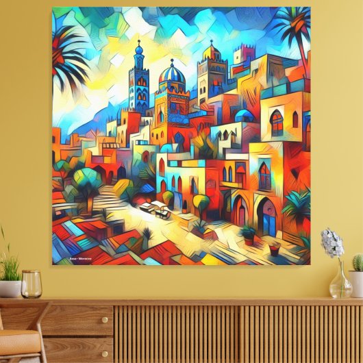 De wonderen van Zuid-Marokko: Assa Canvas Afdruk (Insitu (Woonkamer))