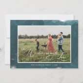 De Wonders's van Zijn Liefde Foto Blauwgroen Kerst Feestdagenkaart (Voorkant)