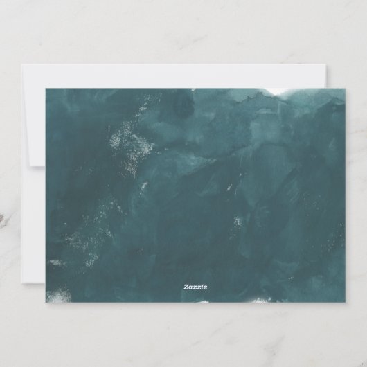 De Wonders's van Zijn Liefde Foto Blauwgroen Kerst Feestdagenkaart (Achterkant)