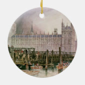 De woningen van het Parlement in de loop van de re Keramisch Ornament (Achterkant)