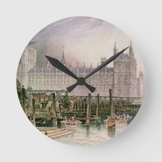 De woningen van het Parlement in de loop van de re Ronde Klok (Voorkant)