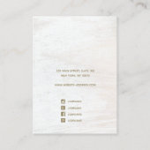 De Wood van het Manuscript van de handtekening Wit Visitekaartje (Achterkant)